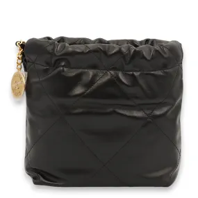 22 with CC Chain Pearl Mini Black Shoulder Bag in Calfskin, Gold hardware