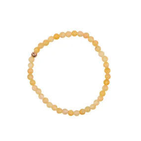 4mm Golden Jade Beaded Bracelet