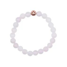 8mm Rose Quartz Beaded Bracelet