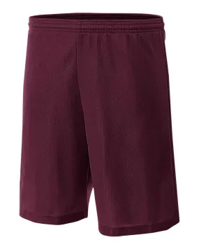 A4 NB5184 Youth 6" Lined Micromesh Shorts - Maroon