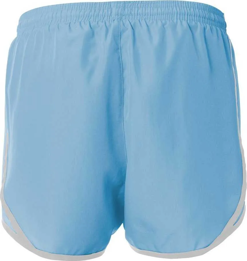 A4 NW5341 Womens 3" Speed Short - Light Blue White