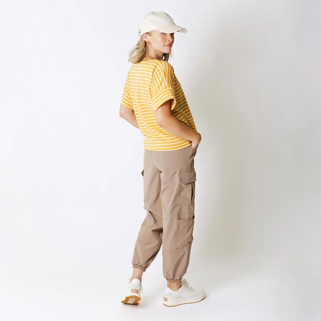 Boss Tee, Mustard/Ivory