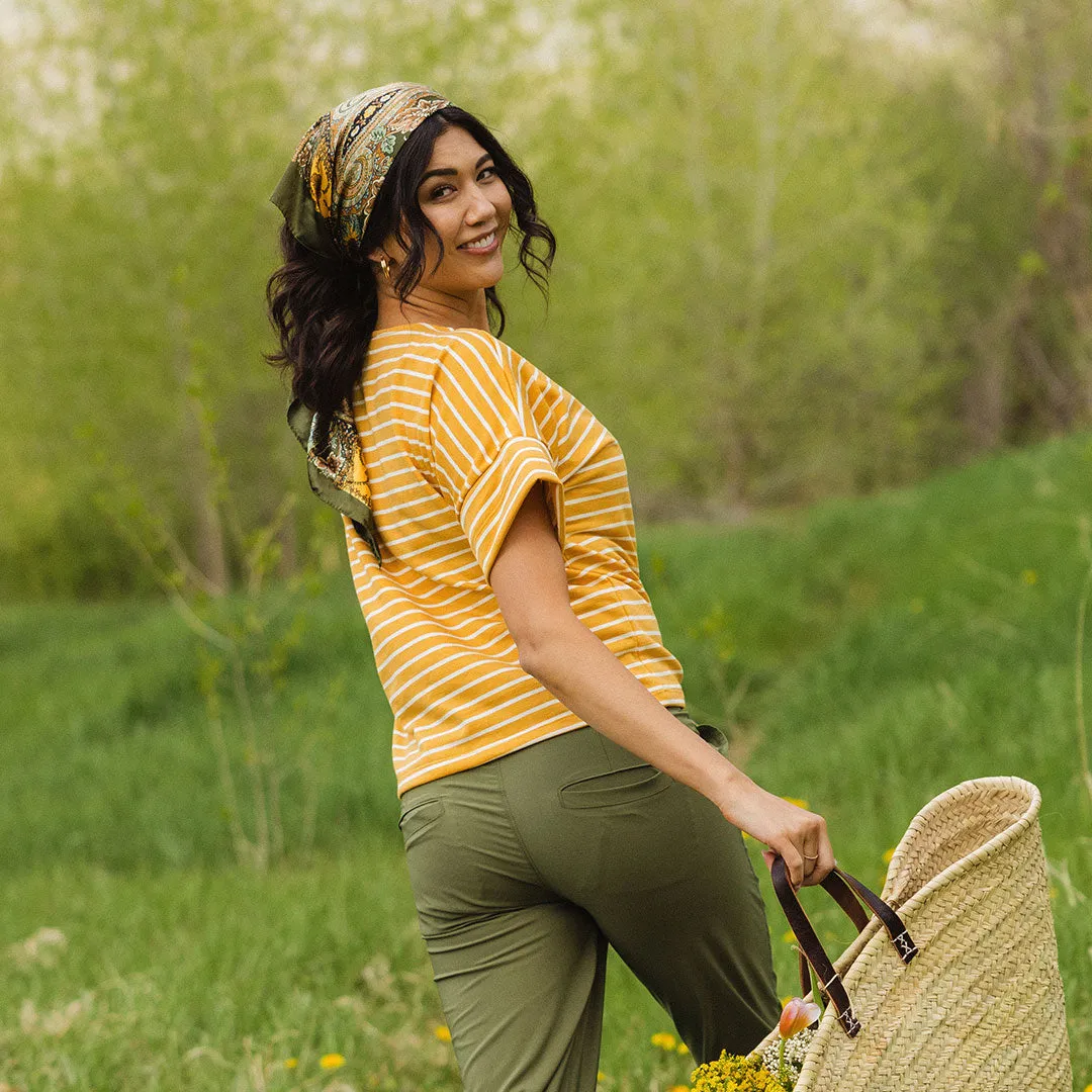 Boss Tee, Mustard/Ivory