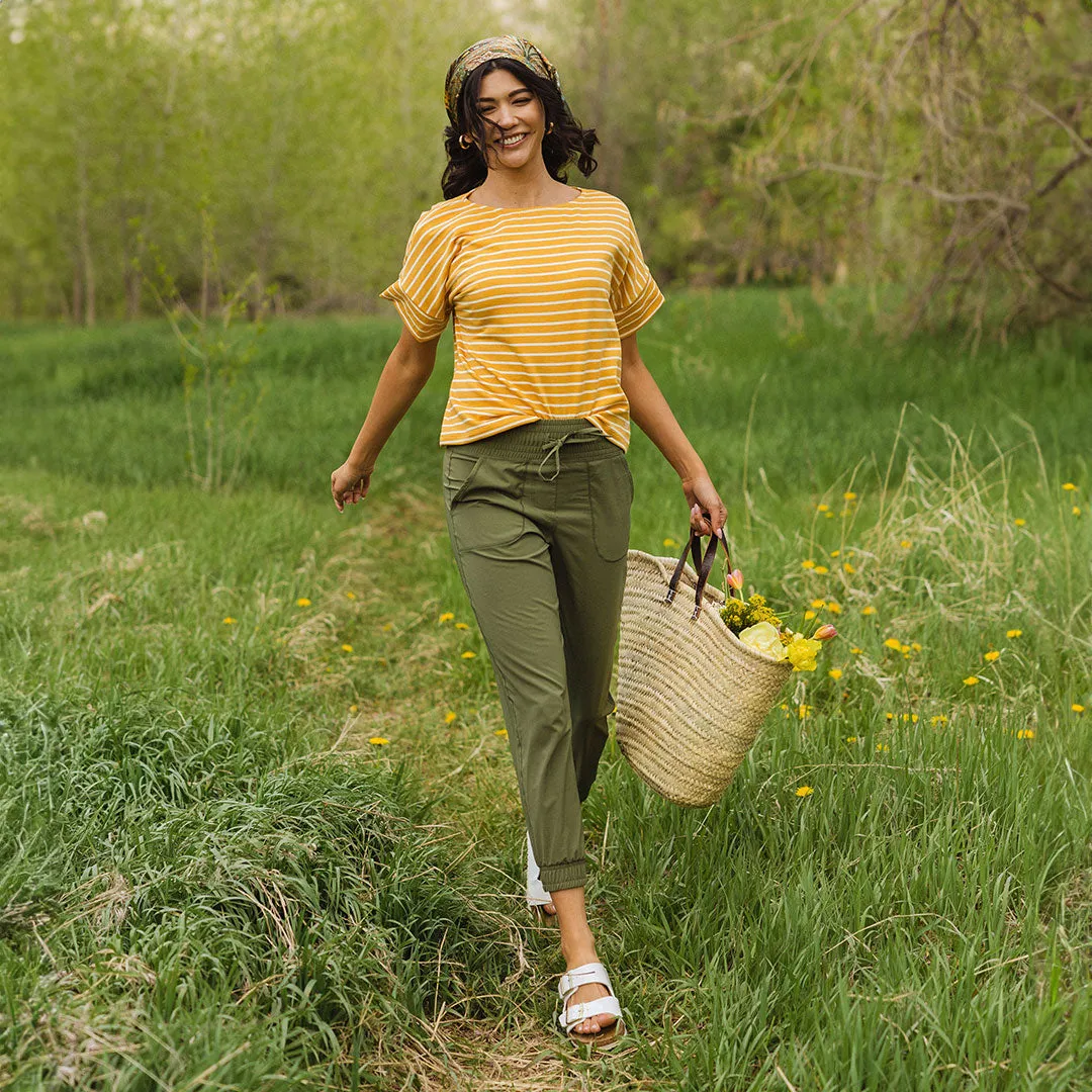 Boss Tee, Mustard/Ivory