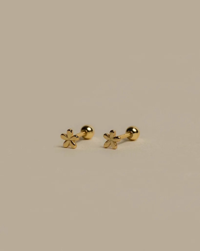 Dainty Flower Screw Back Studs