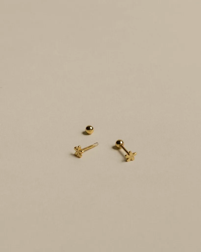 Dainty Flower Screw Back Studs