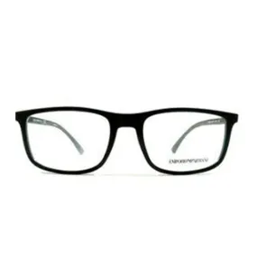 Emporio Armani Men's Black Plastic Square Eyeglasses EA3135/5063