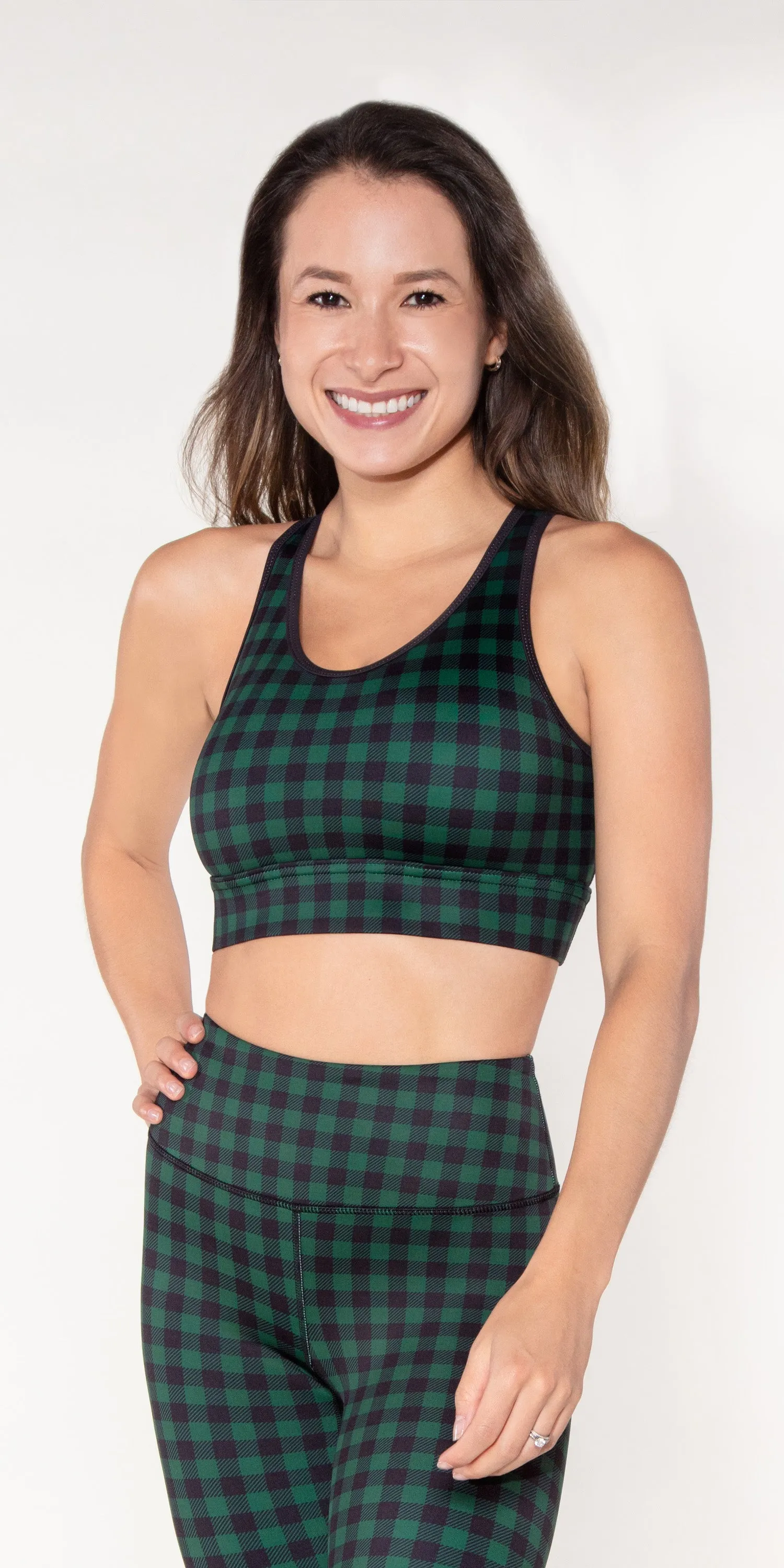 Forest Plaid - Sports Bra