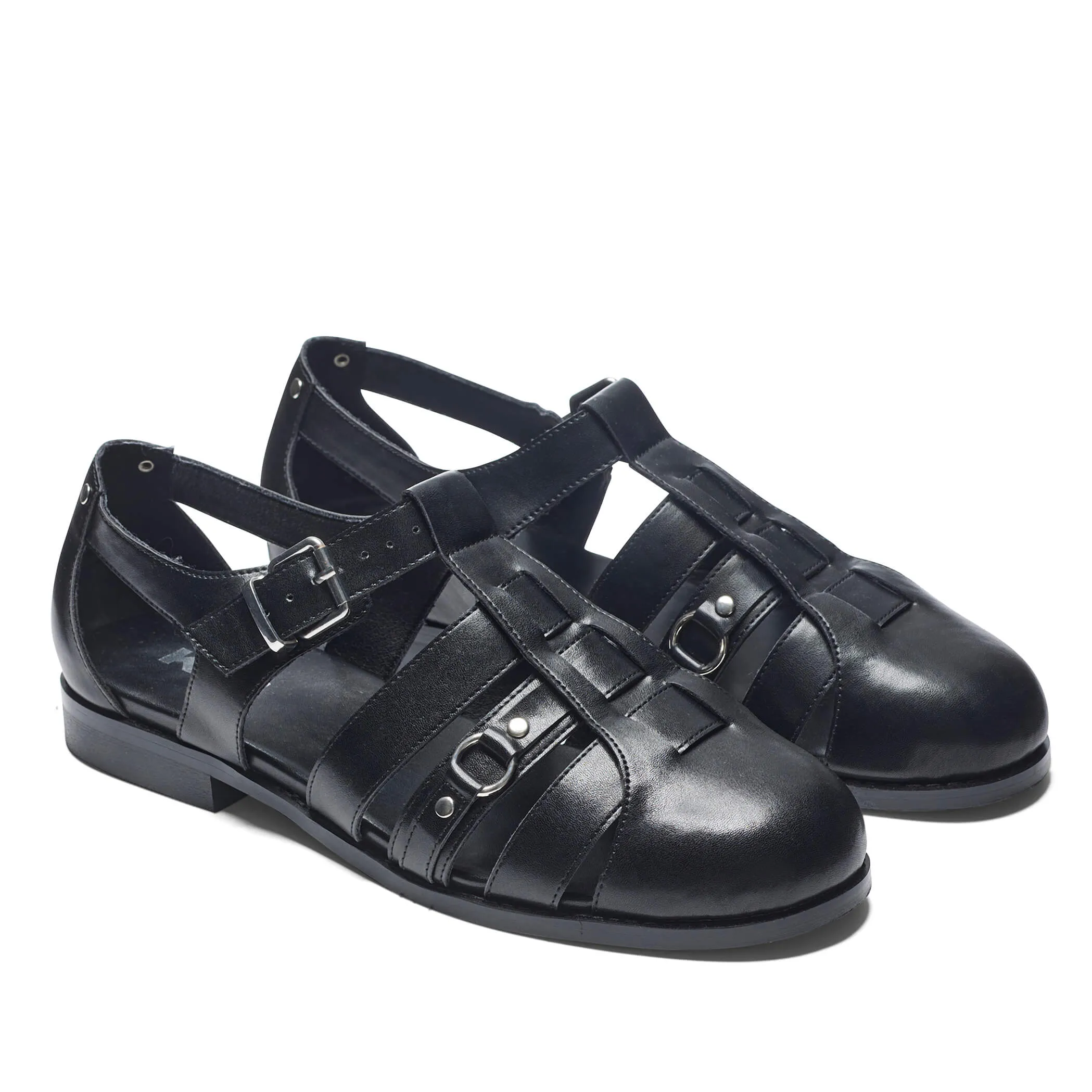 Gilgen Men's Cutout Shoes - Black