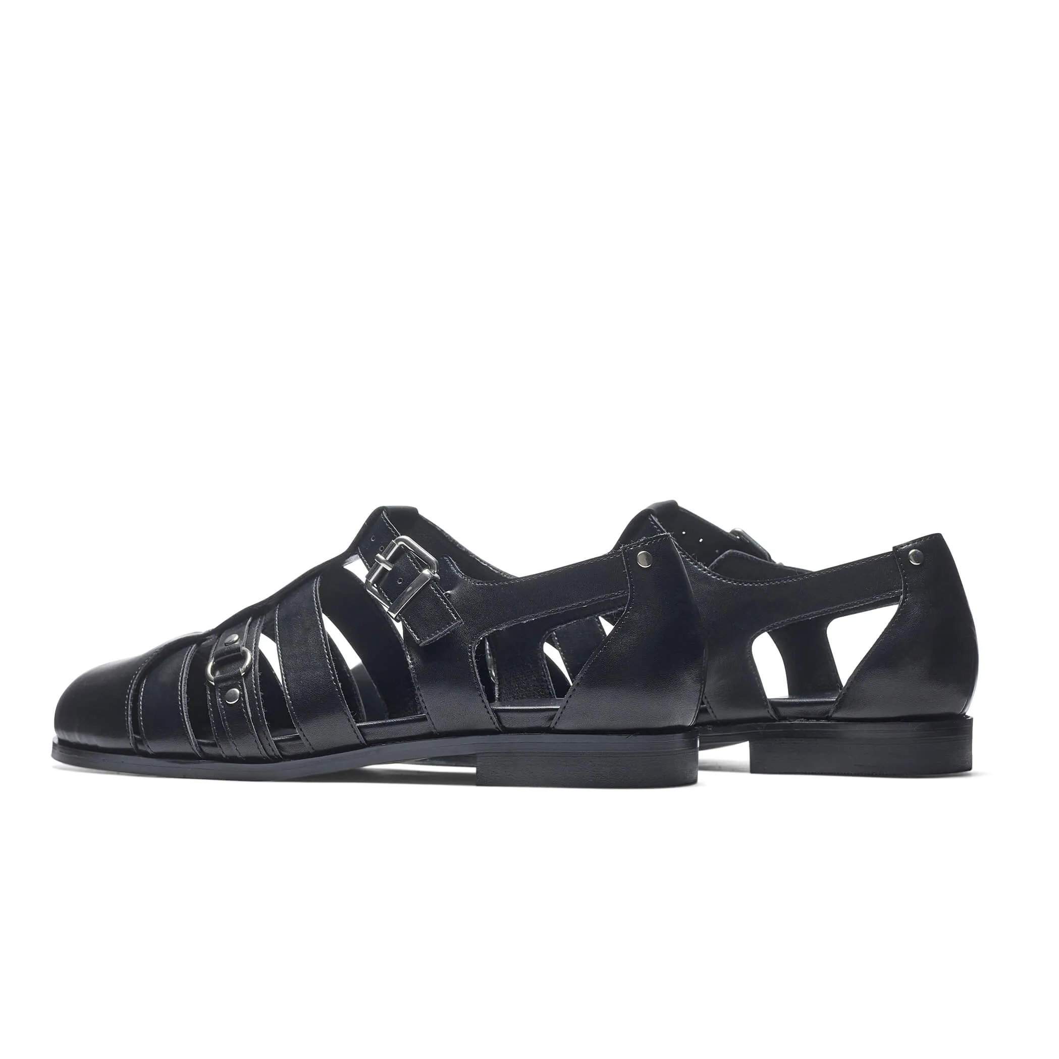 Gilgen Men's Cutout Shoes - Black