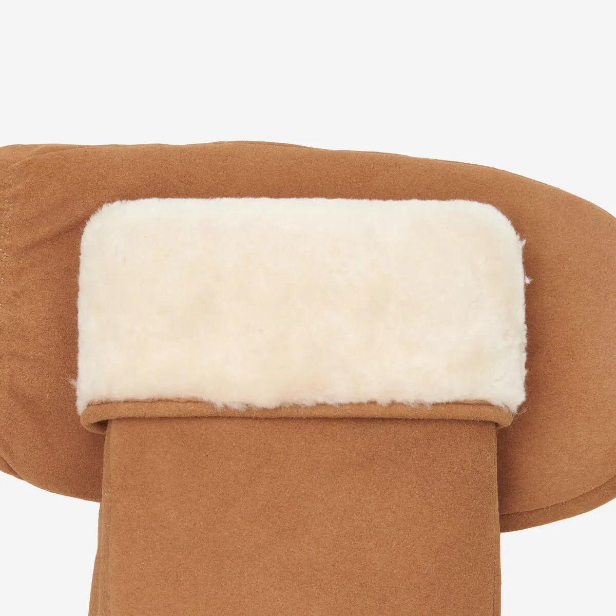 Hailey (camel) - suede goatskin mittens with luxurious sheep fur lining