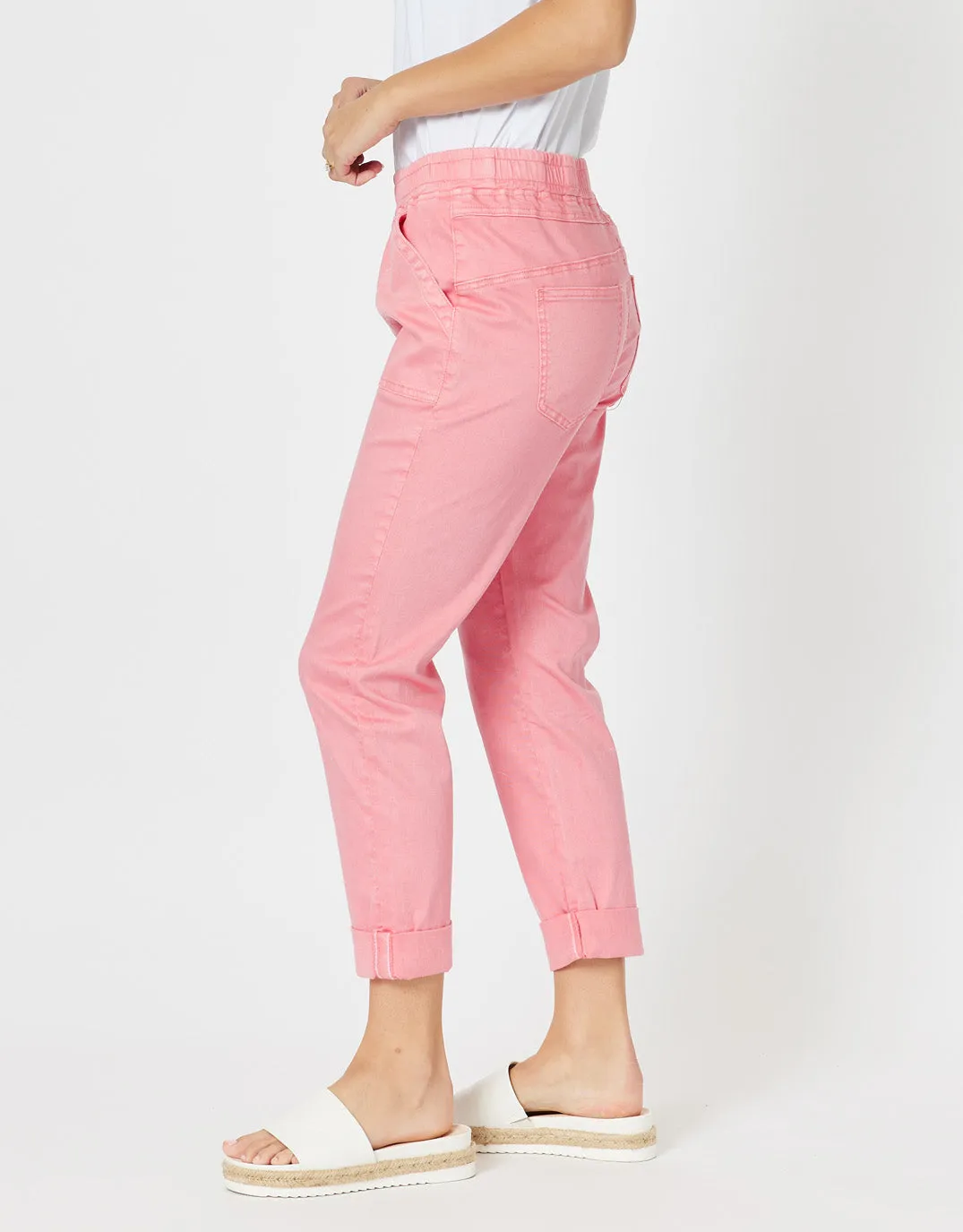 Isabella Cotton Pant - Pink