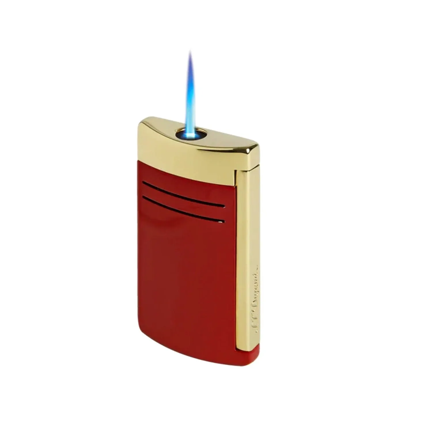 S.T. Dupont Maxijet Burgundy and Golden Lighter