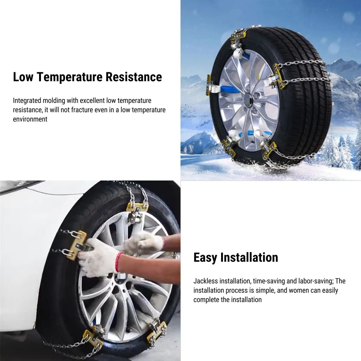 Steel Snow Chains For Tesla Model 3/Y/X/S