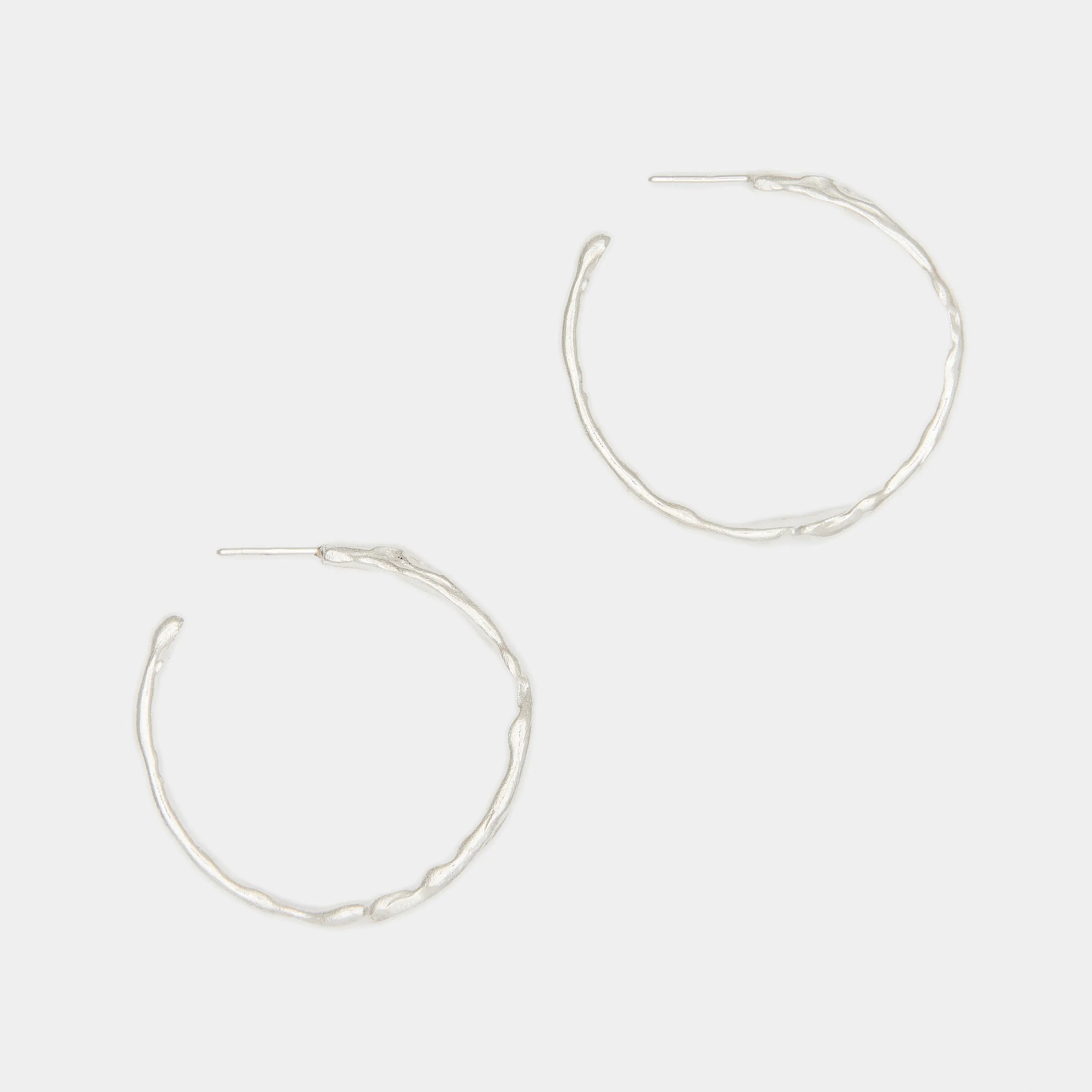 Terra Hoops size L in Silver