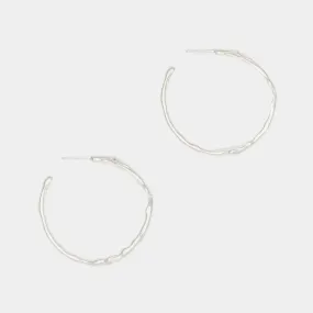 Terra Hoops size L in Silver