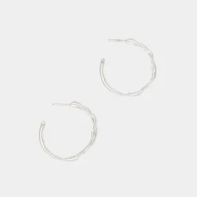 Terra Hoops size M in Silver